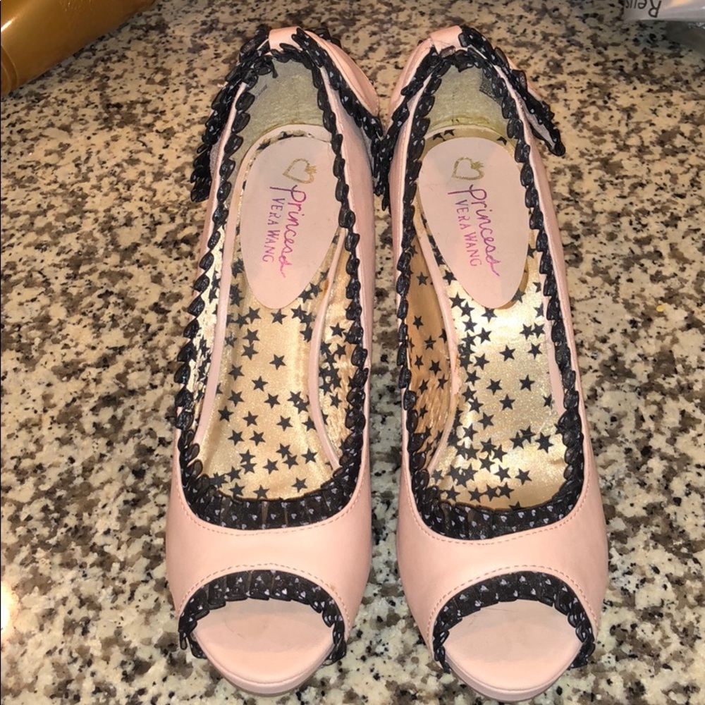Vera Wang Open-Toed Heels